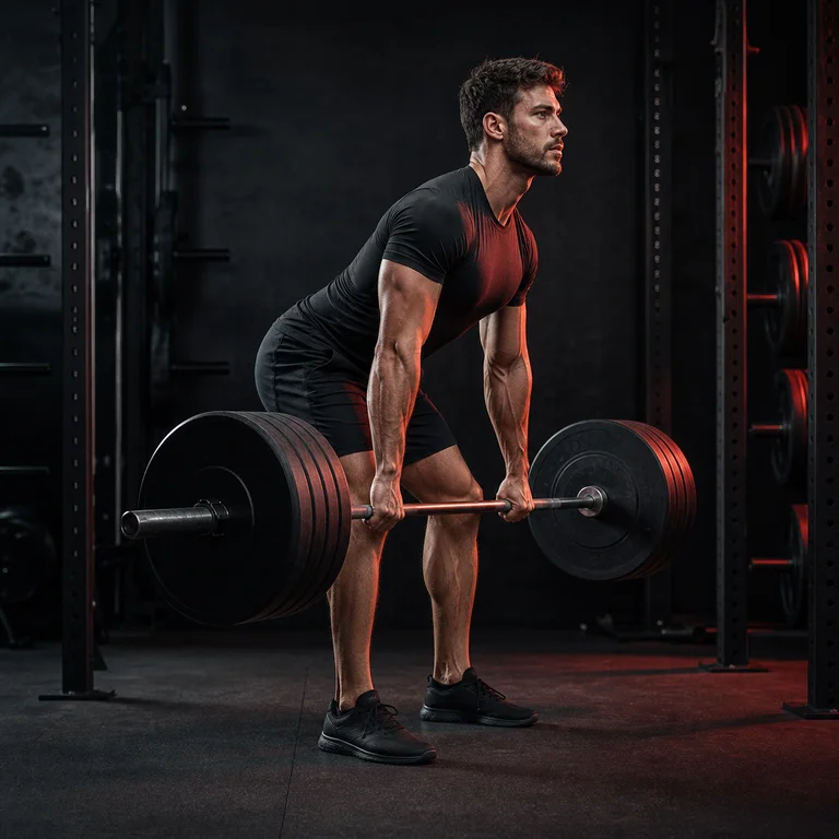 Deadlift exercise demonstration